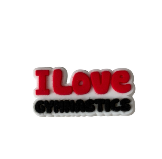 I love Gymnastics Croc Charm