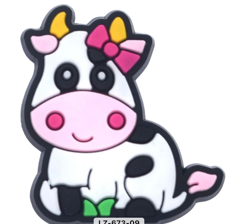 Croc shoe charm cow