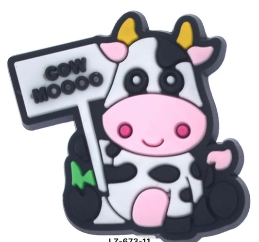 Croc shoe charm cow
