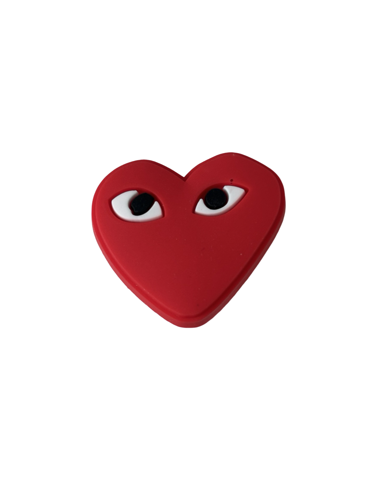 Red Play Heart Croc Charm