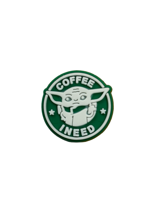 Yoda Coffee Croc Charm