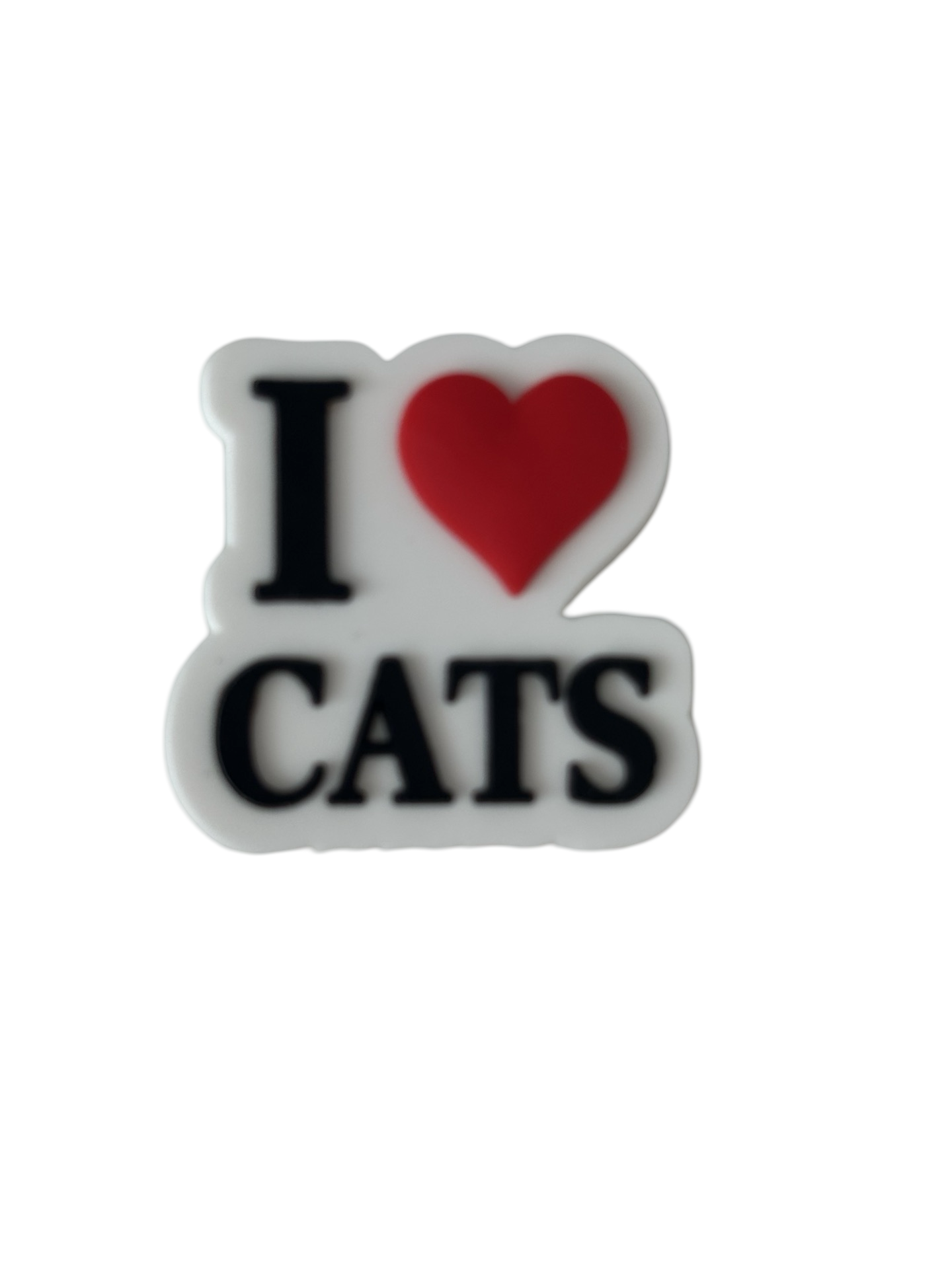 I Love Cats Croc Charm
