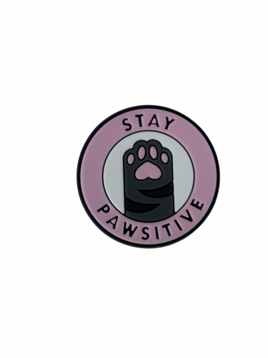 Cat Stay Pawsitive Croc Charm