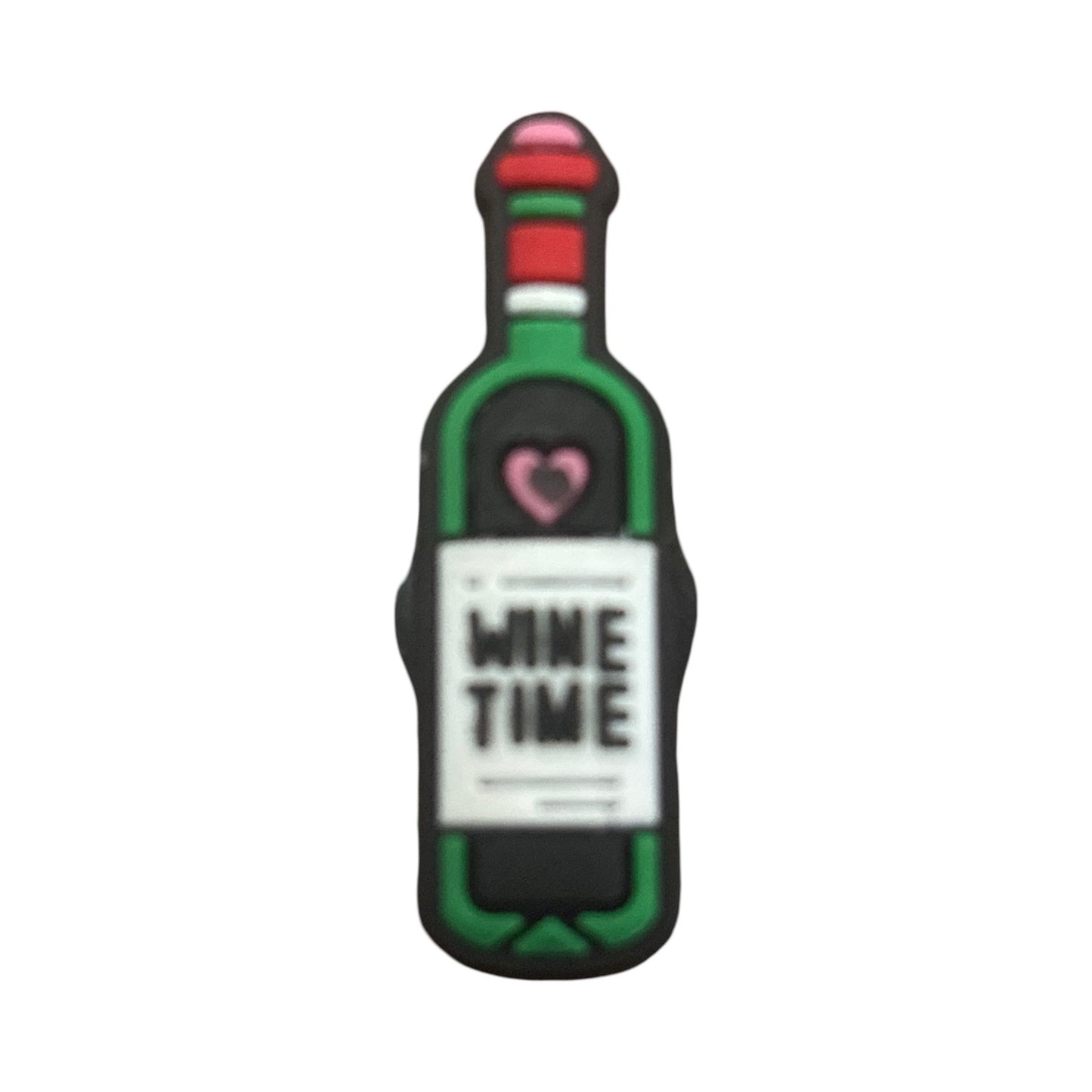 Wine Time Croc Charm