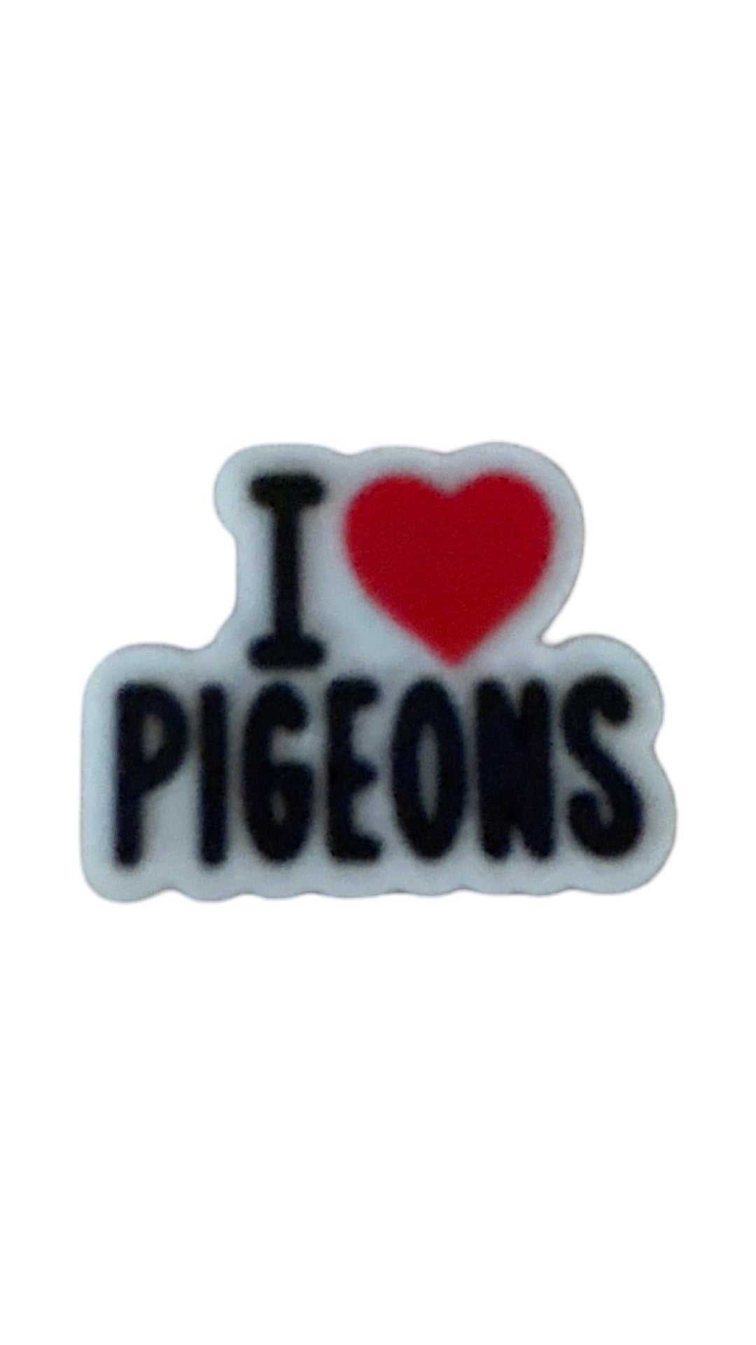 I love Pigeons Croc Charm