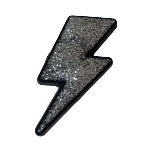 Glitter Lighting Bolt Croc Charm
