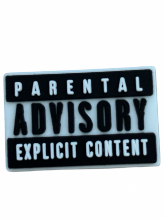 Parental Advisory Croc Charm