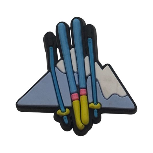 Skiing Mountains Croc Charm