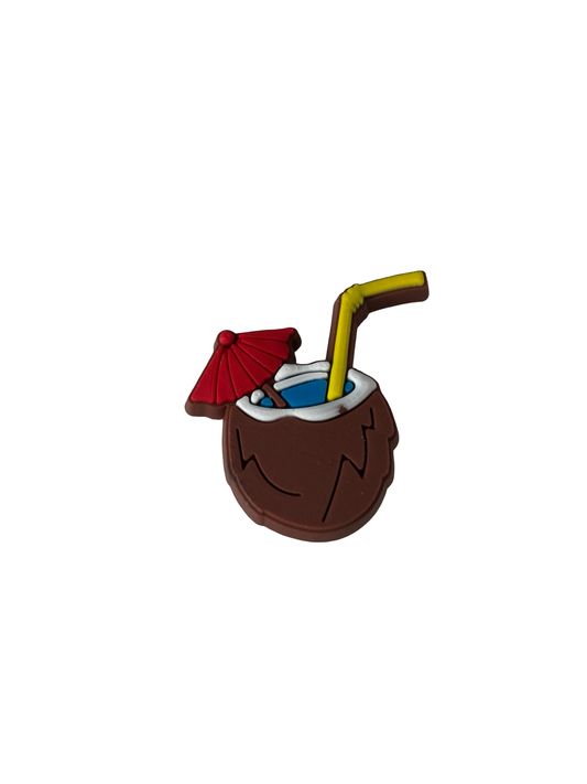 Coconut Cocktail Drink Croc Charm