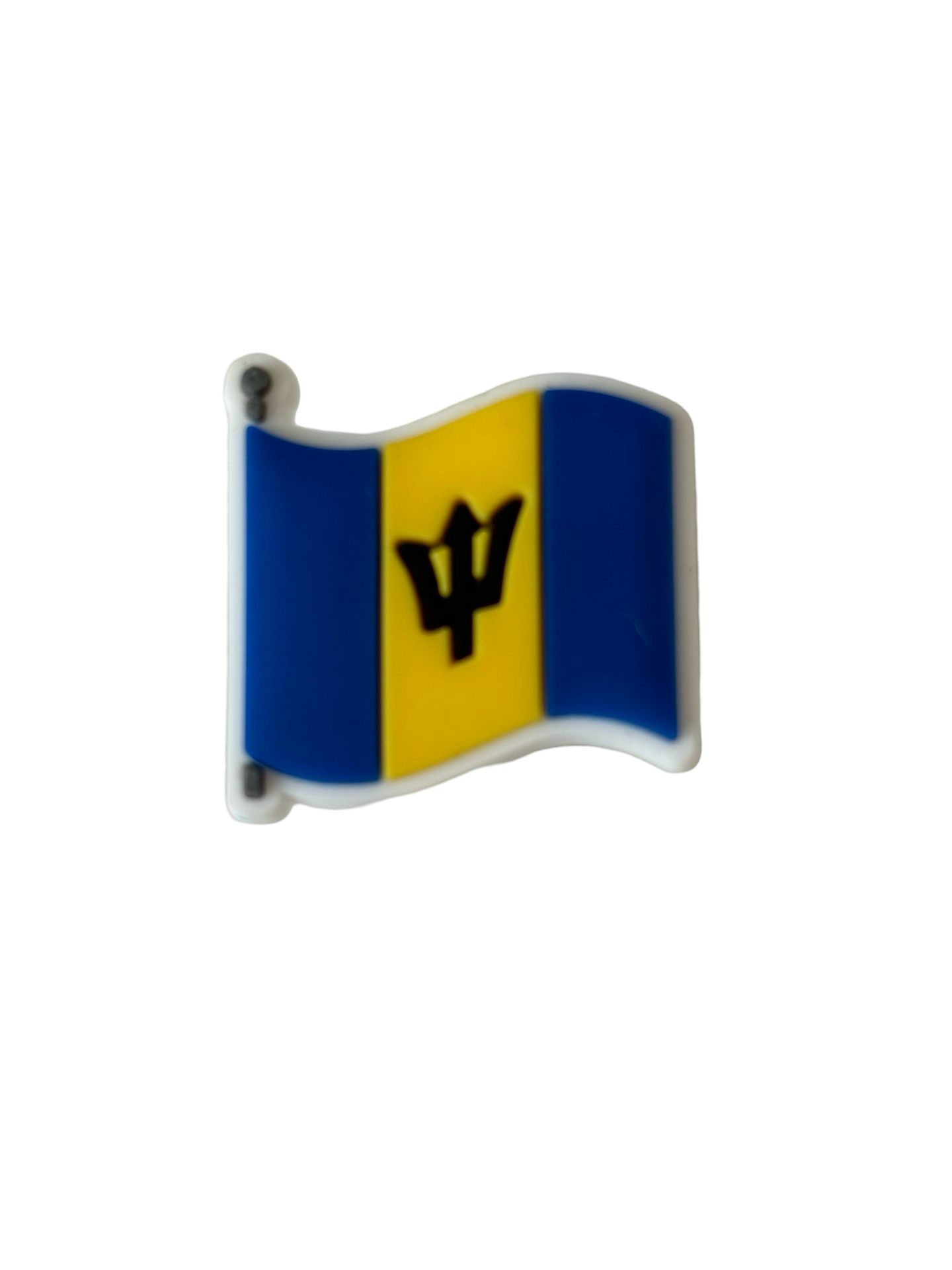 Barbados Flag Croc Charm