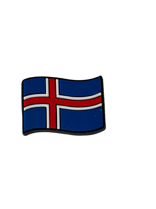 Iceland Flag Croc Charm