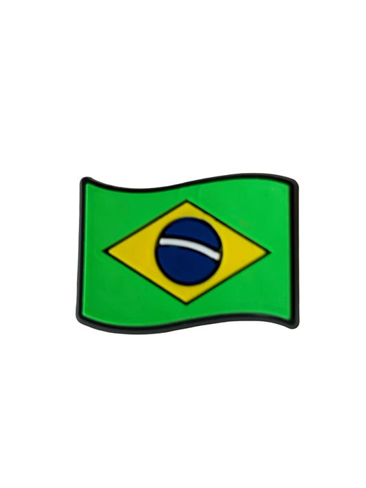 Brazil Flag Croc Charm