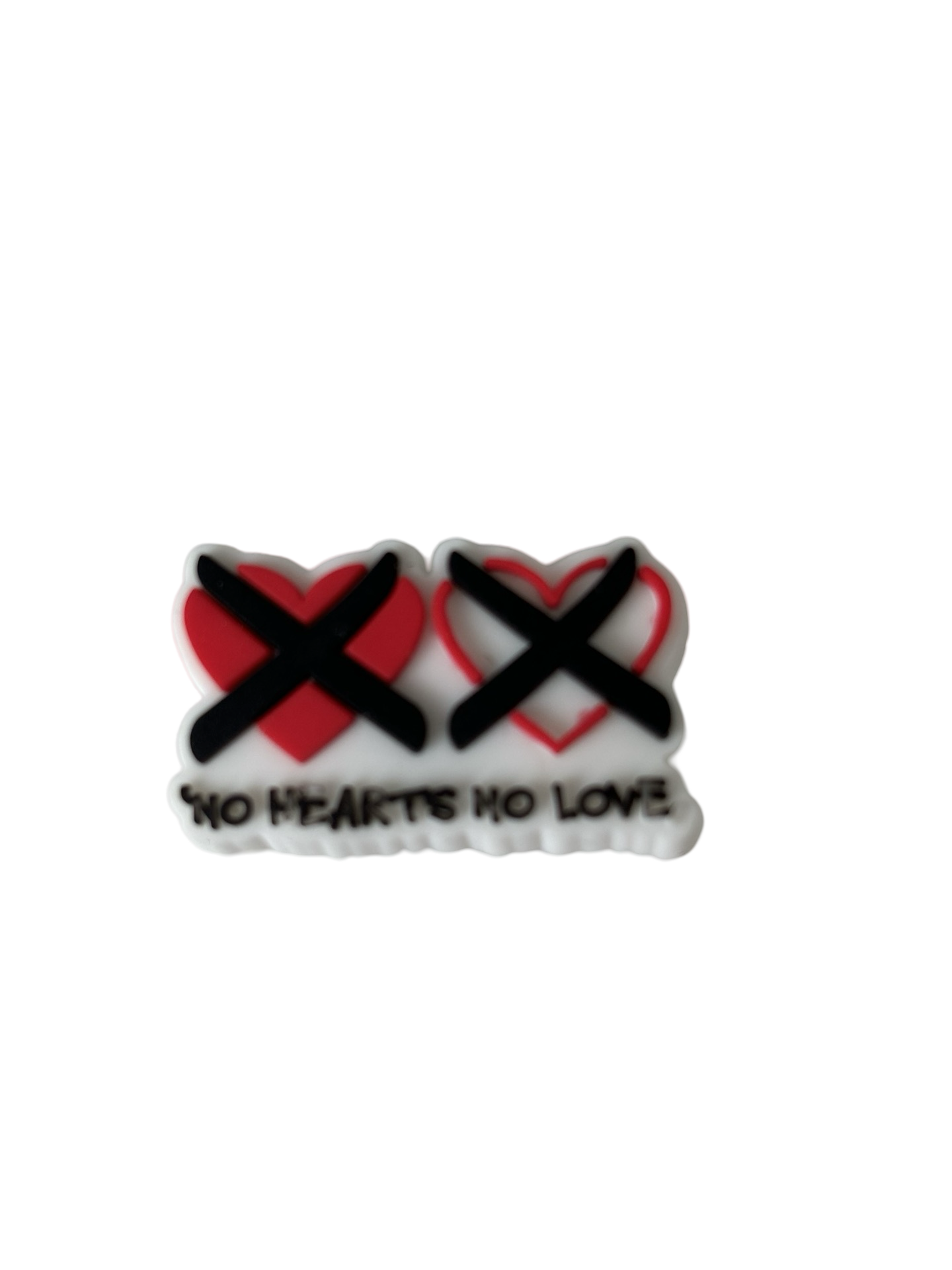 No Hearts No Love Croc Charm