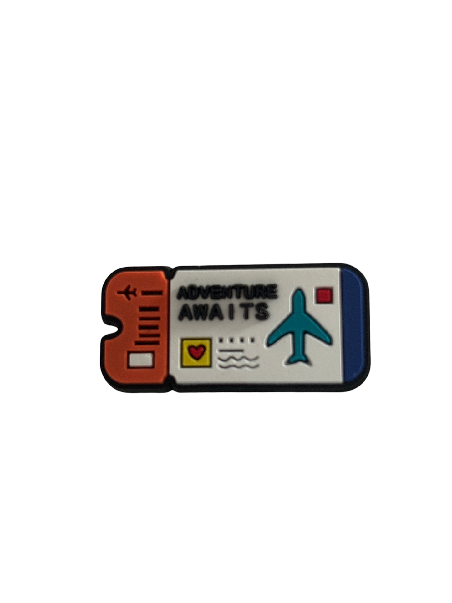 Holiday Airplane Boarding Pass Croc Charm