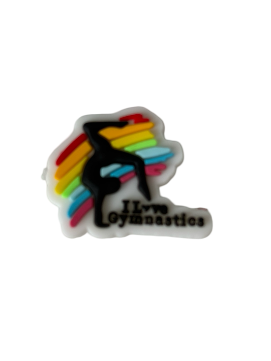 I Love Gymnastics Croc Charm