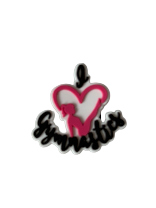 I love Gymnastics Croc Charm