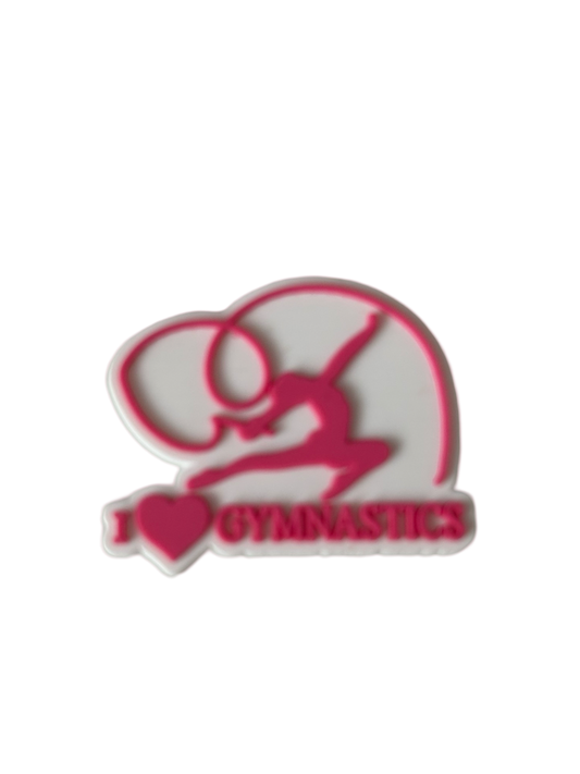 I Love Gymnastics Croc Charm