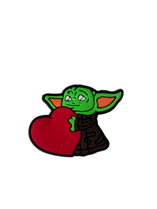 Yoda Heart Croc Charm