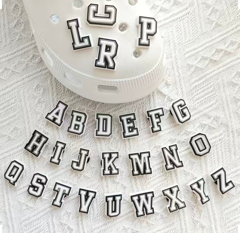 Croc shoe charm letters alphabet
