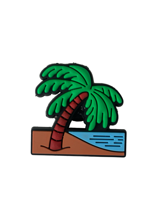 Beach Palm Tree Croc Charm