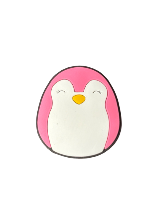 Pink Penguin Squishmallow Croc Charm