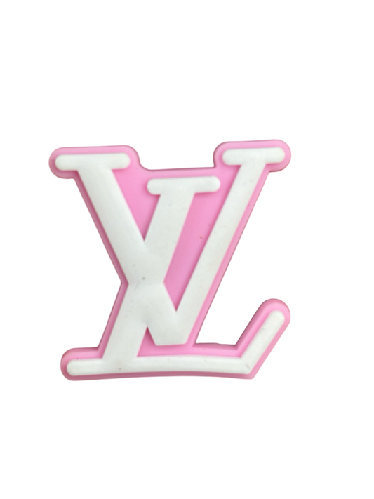 Pink LV Croc Charm