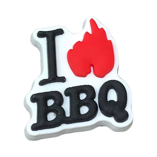 I love BBQ Croc Charm