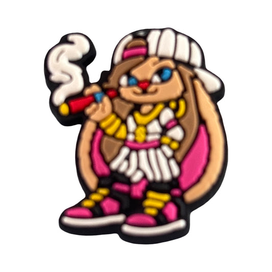 Smoking Bunny Rabbit Croc Charm