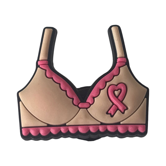 Breast Cancer Awareness Croc Charm