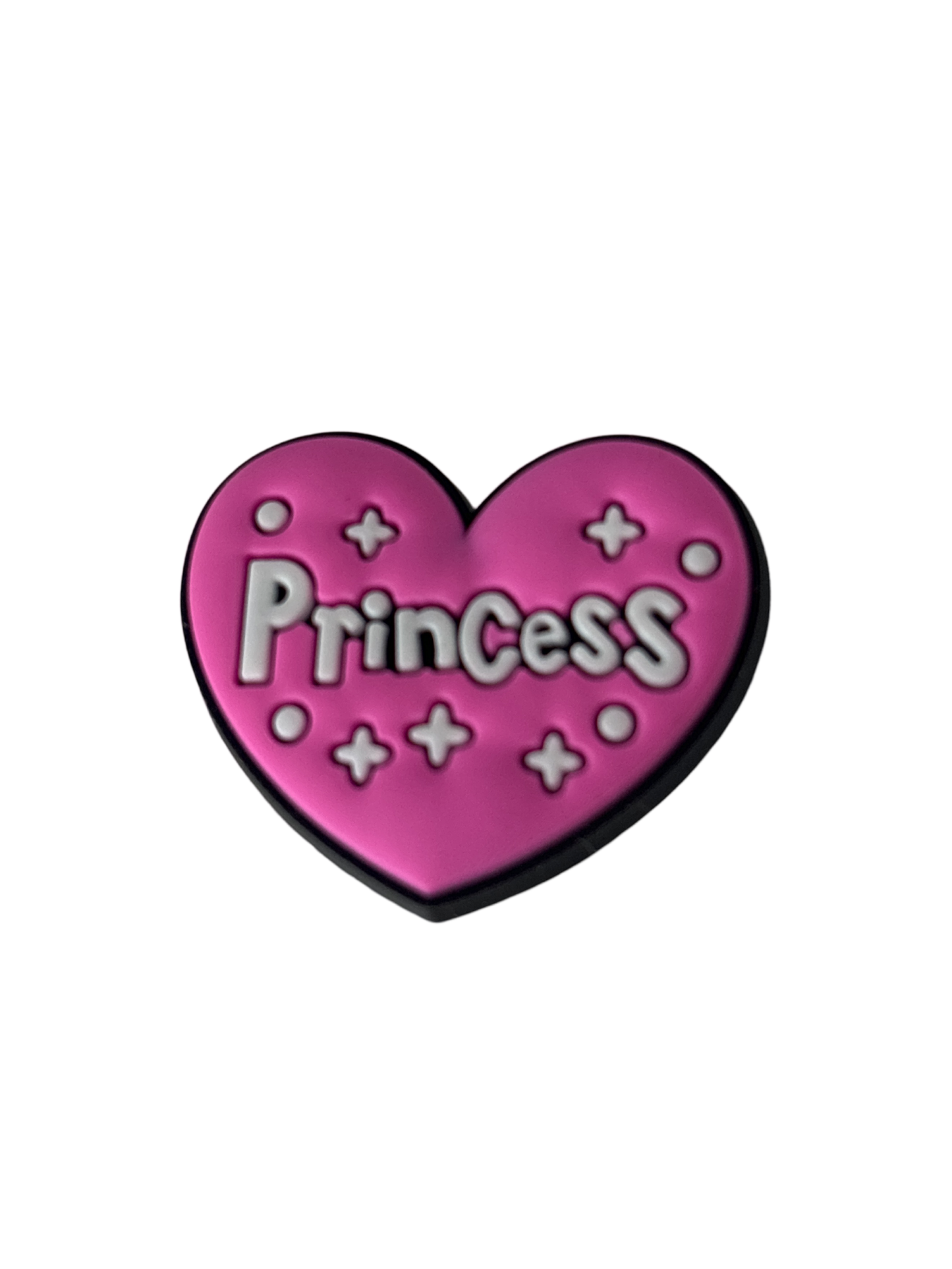 Princess pink Heart Croc Charm