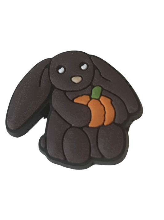 Rabbit Pumpkin Jellycat Croc Charm