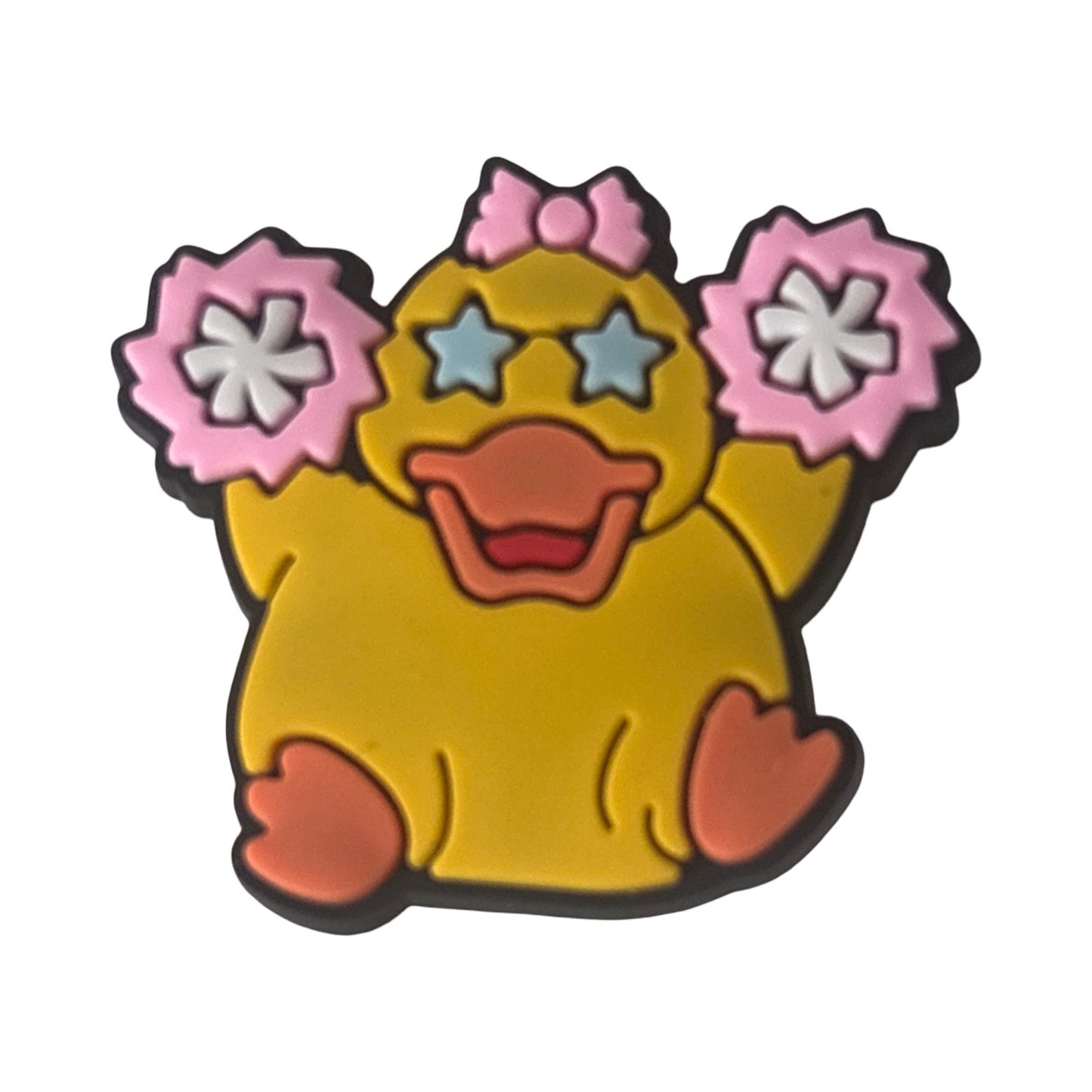 Cheerleading Duck Croc Charm