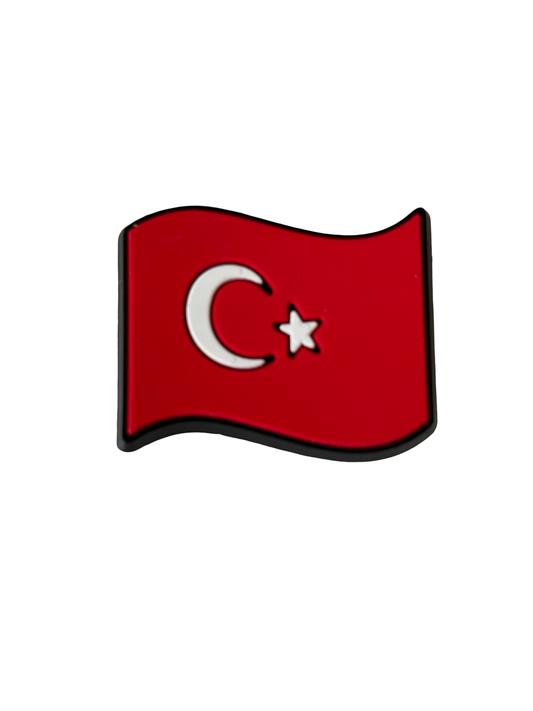 Turkey Flag Croc Charm