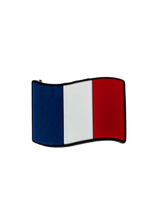 French Flag Croc Charm
