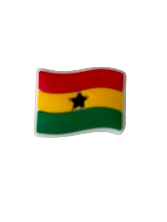 Ghana Flag Croc Charm