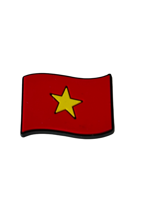 Vietnam Flag Croc Charm
