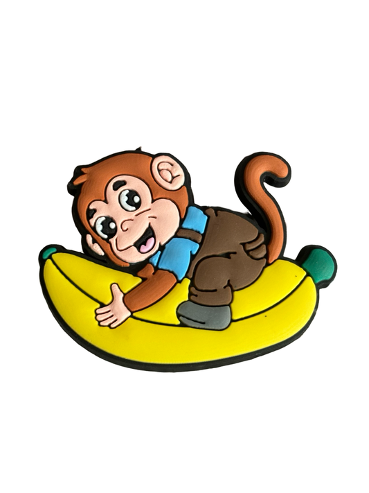 Monkey & Banana Croc Charm