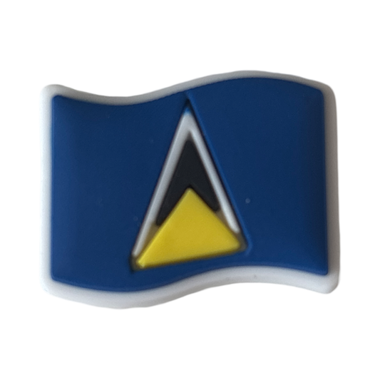 St. Lucia Flag Croc Charm