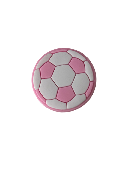 Pink Football Croc Charm
