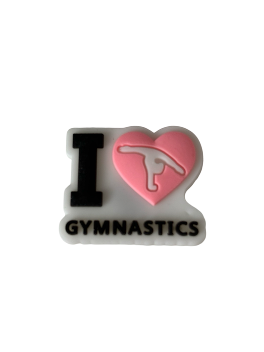 I Love Gymnastics Croc Charm
