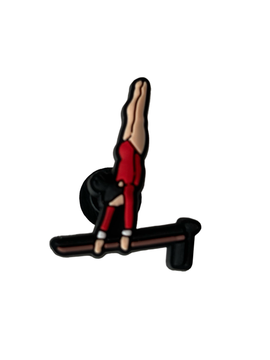 Gymnast on Bars Croc Charm